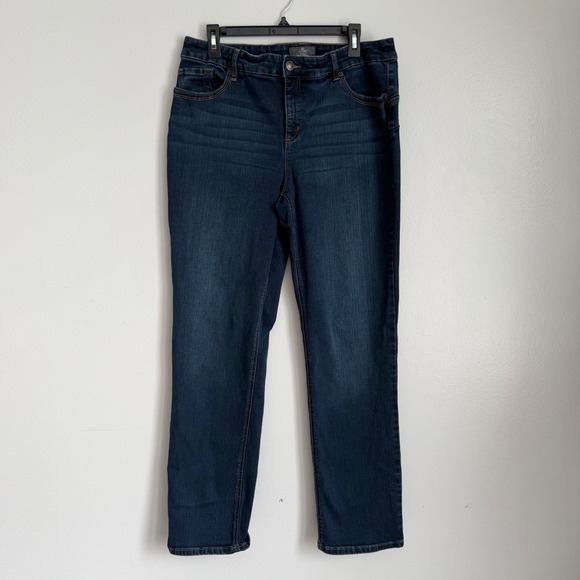 Chico's Denim - Chicos So Lifting So Slimming Jeans Dark Wash Straight Leg Womens Size 2 Regular